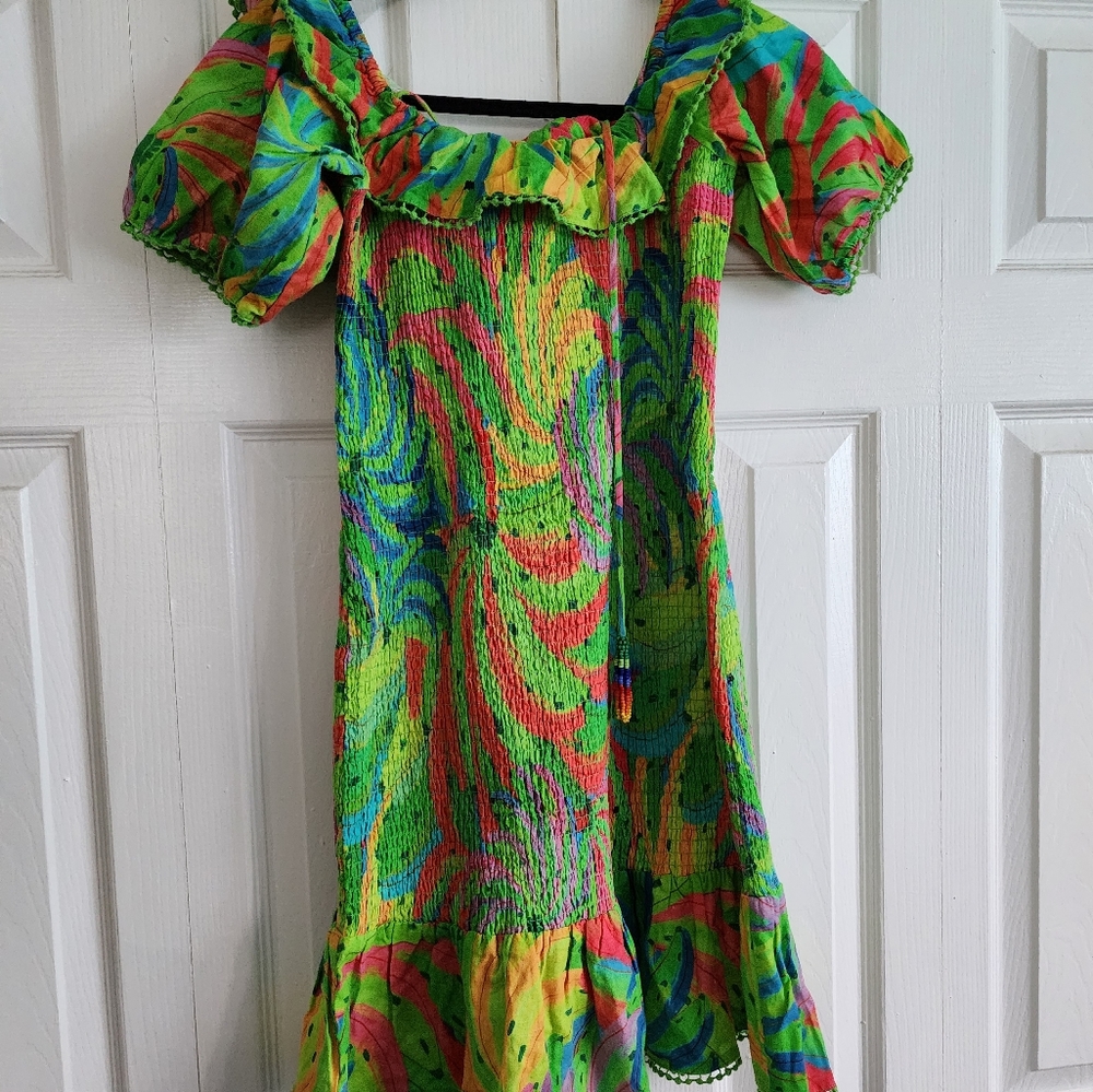Farm Rio Tropical Tucan print Mini dress M